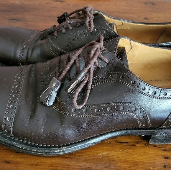 💥 Gucci brown brogue shoes 37.5 - Picture 11 of 14
